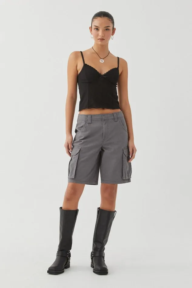Clothing Supr Tank Tops Zoe Mesh Cami Black
