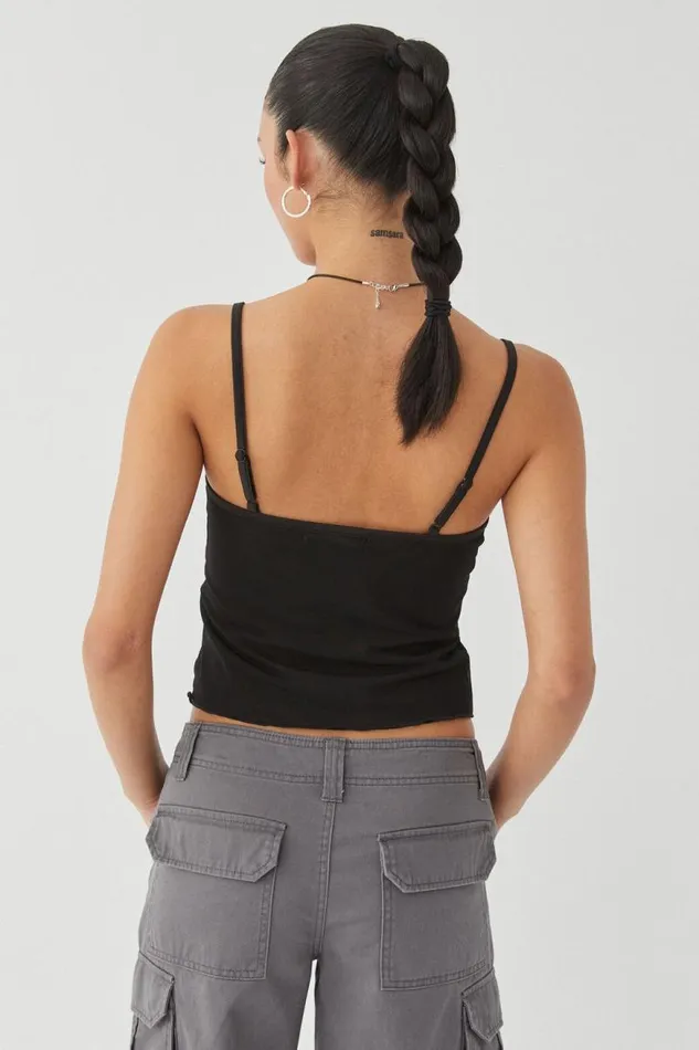 Clothing Supr Tank Tops Zoe Mesh Cami Black