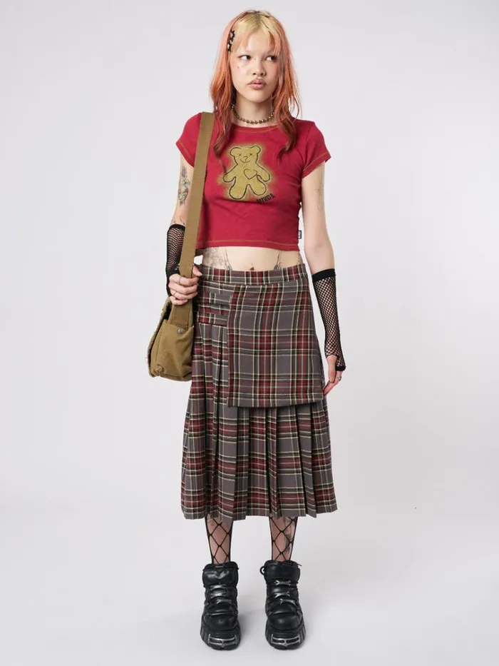 Clothing Teddy Red Baby Tee Minga London Crop Tops