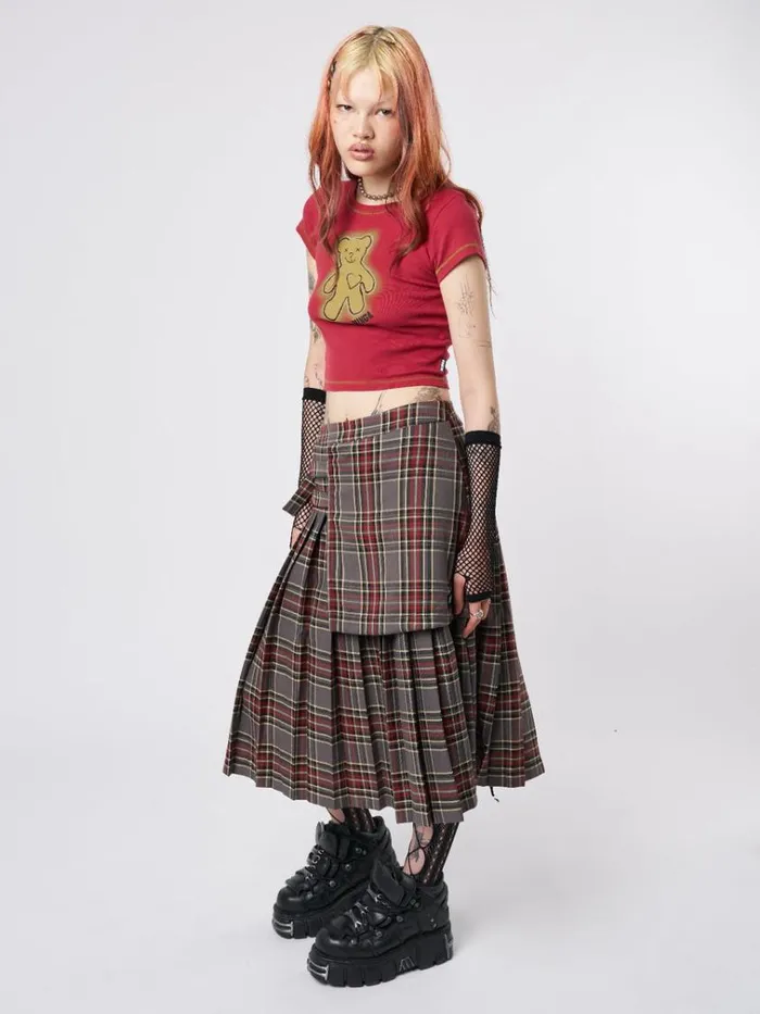 Clothing Teddy Red Baby Tee Minga London Crop Tops