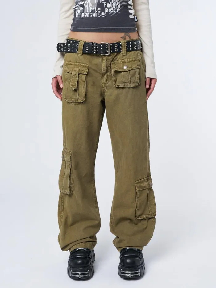 Clothing Trooper Beige Multi Pocket Cargo Pants Minga London Cargo