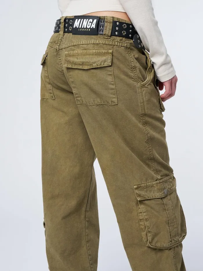 Clothing Trooper Beige Multi Pocket Cargo Pants Minga London Cargo