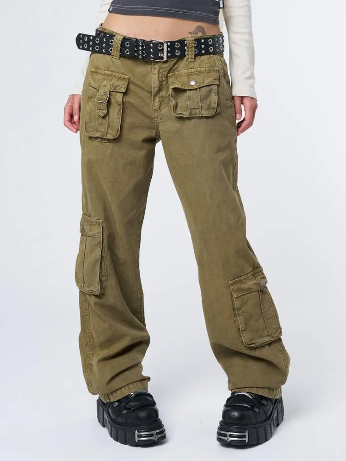 Clothing Trooper Beige Multi Pocket Cargo Pants Minga London Cargo