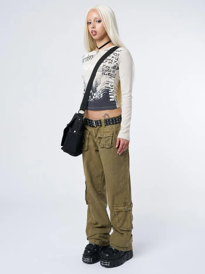 Clothing Trooper Beige Multi Pocket Cargo Pants Minga London Cargo