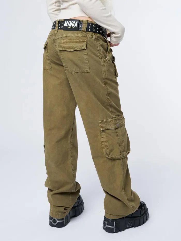 Clothing Trooper Beige Multi Pocket Cargo Pants Minga London Cargo