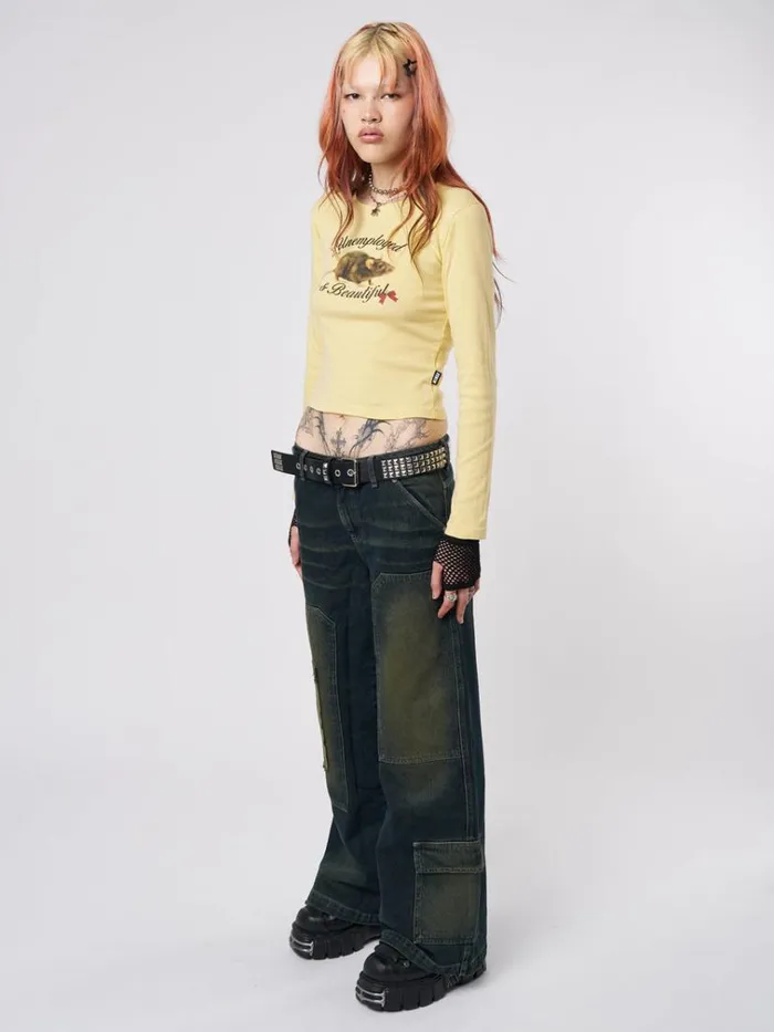 Clothing Unemployed and Beautiful Mouse Graphic Top Minga London Long Sleeve Tops