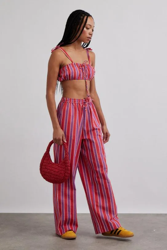 Coords Women Damson Madder Chlo Trousers 8211 Red Stripe