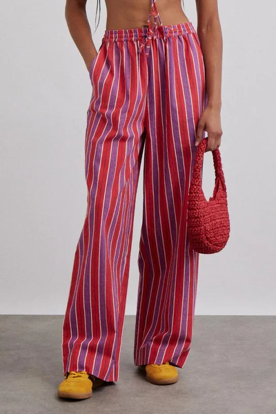 Coords Women Damson Madder Chlo Trousers 8211 Red Stripe