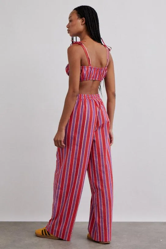 Coords Women Damson Madder Chlo Trousers 8211 Red Stripe
