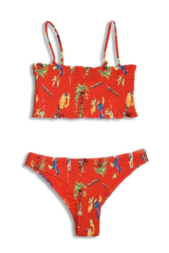 Coords Women Damson Madder Classic Shirred Bikini Bottom 8211 Cocktails