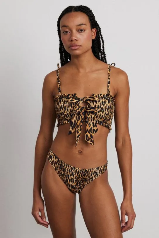 Coords Women Damson Madder Classic Shirred Bikini Bottom 8211 Leopard