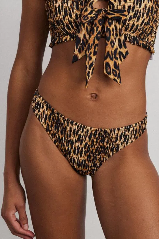 Coords Women Damson Madder Classic Shirred Bikini Bottom 8211 Leopard