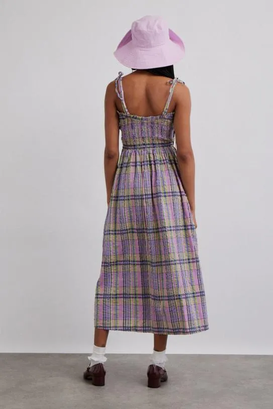 Coords Women Damson Madder Hettie Midi Dress 8211 Cindy Check