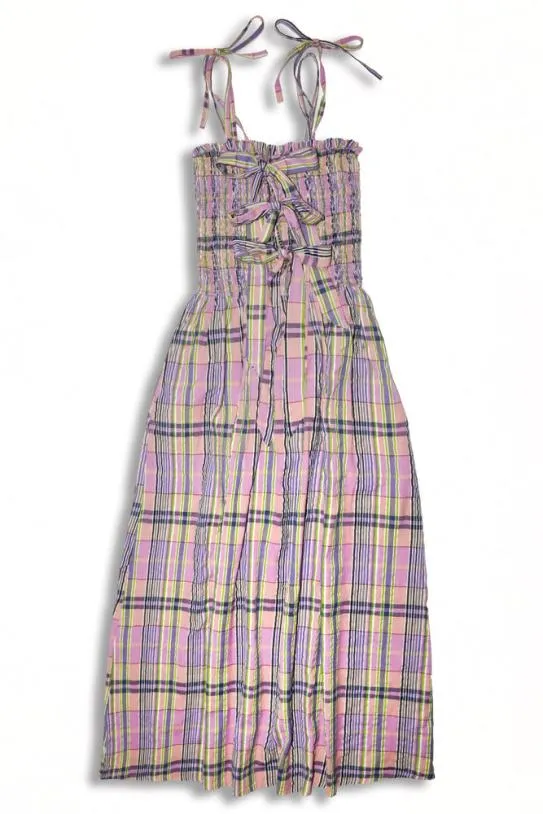Coords Women Damson Madder Hettie Midi Dress 8211 Cindy Check
