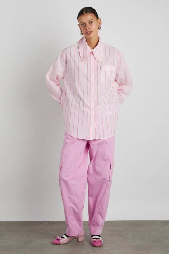 Coords Women Damson Madder Kendall Ruffle Shirt 8211 Pink Stripe Mix