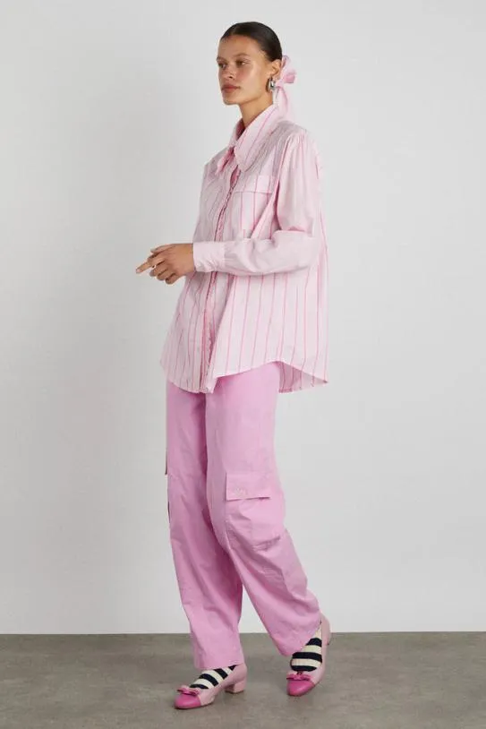 Coords Women Damson Madder Kendall Ruffle Shirt 8211 Pink Stripe Mix