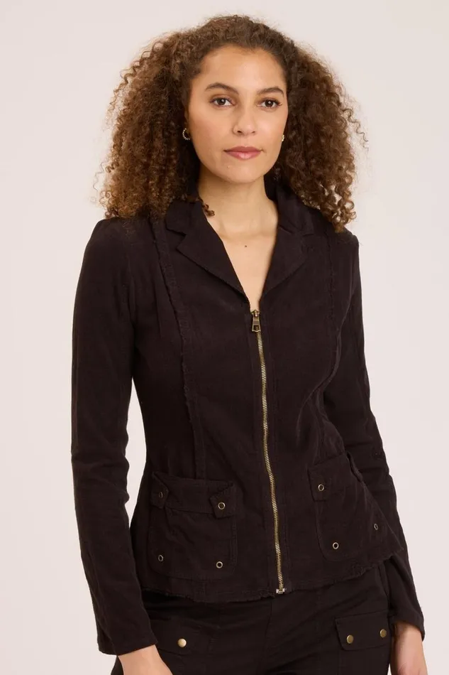 Cord Raphael Blazer Black Clothing XCVI Jackets