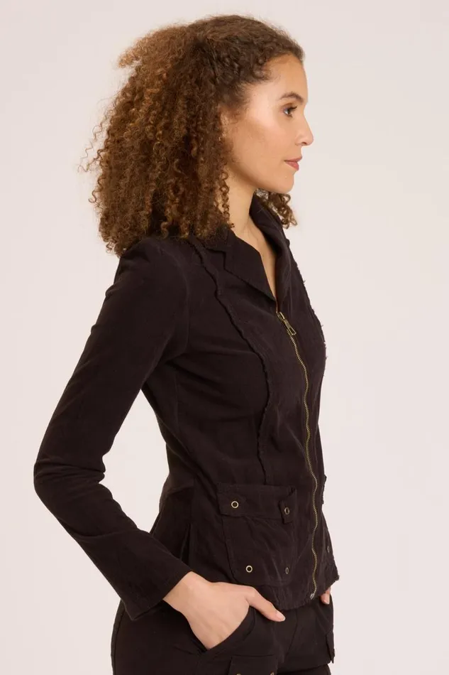 Cord Raphael Blazer Black Clothing XCVI Jackets