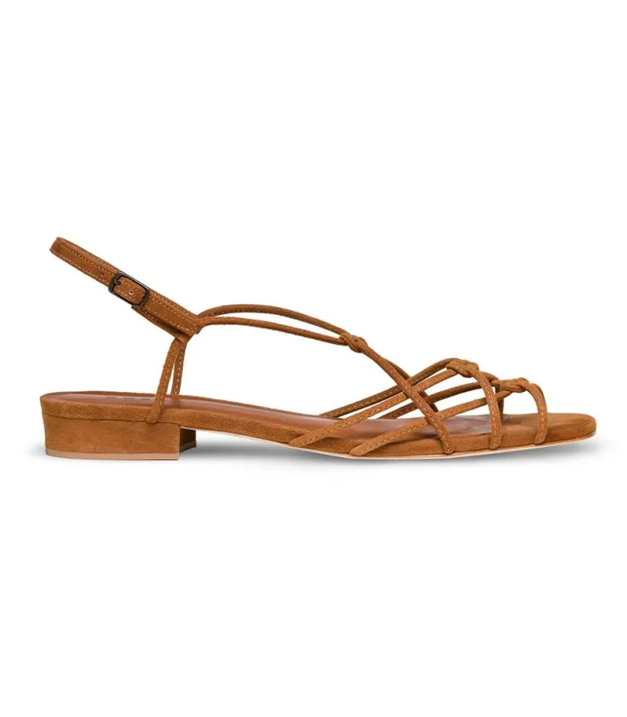 CORSICA SANDAL Cognac Suede Shop DEN Footwear