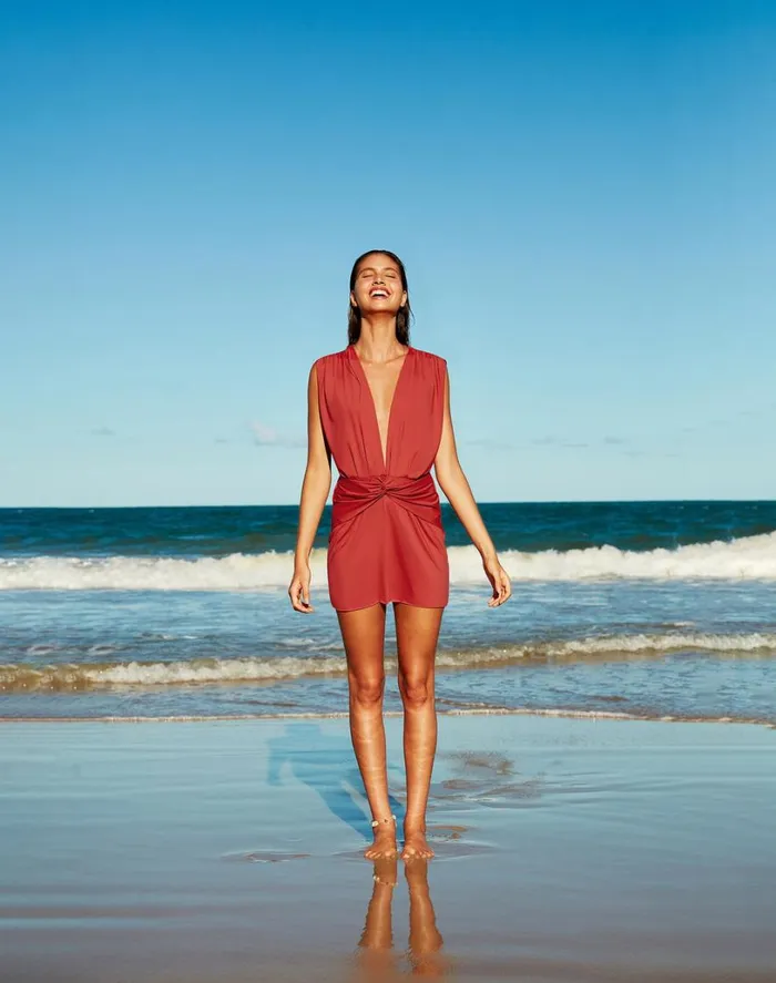 Cover Ups Women ViX Paula Hermanny Cindy Short Cover Up 8211 Brick