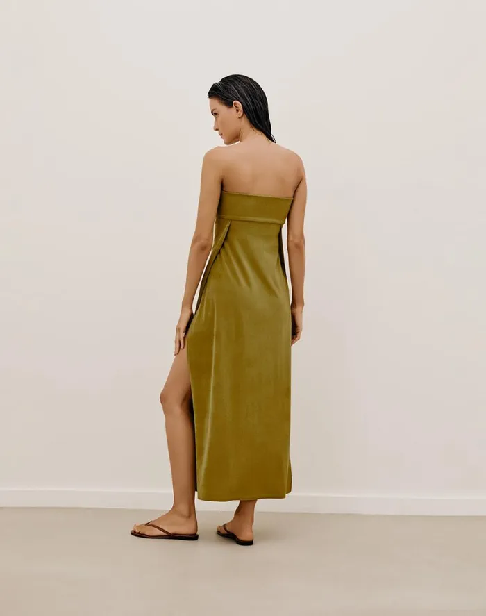 Cover Ups Women ViX Paula Hermanny Esther Long Cover Up 8211 Avocado