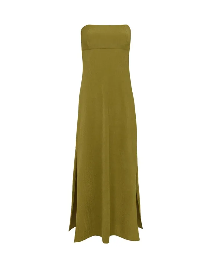 Cover Ups Women ViX Paula Hermanny Esther Long Cover Up 8211 Avocado