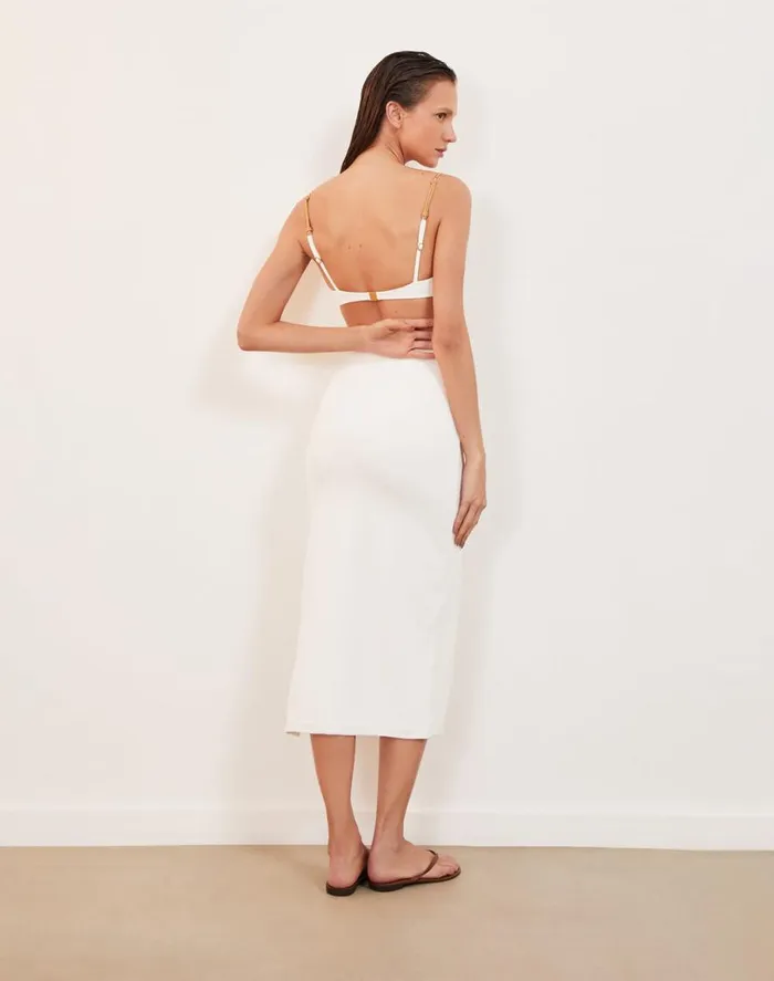 Cover Ups Women ViX Paula Hermanny Firenze Luiza Midi Skirt 8211 Off White