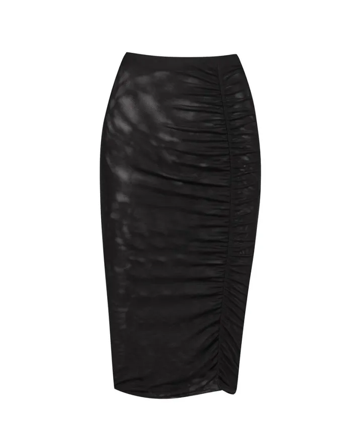 Cover Ups Women ViX Paula Hermanny Frida Midi Skirt 8211 Black