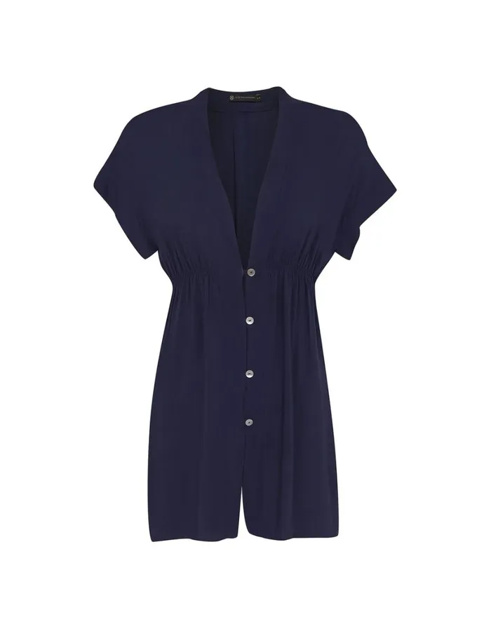 Cover Ups Women ViX Paula Hermanny Fuji Caftan 8211 Indigo