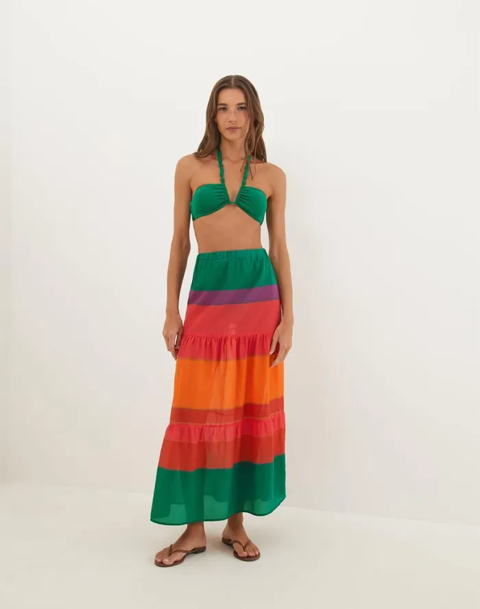 Cover Ups Women ViX Paula Hermanny Helen Long Skirt 8211 Heatwave