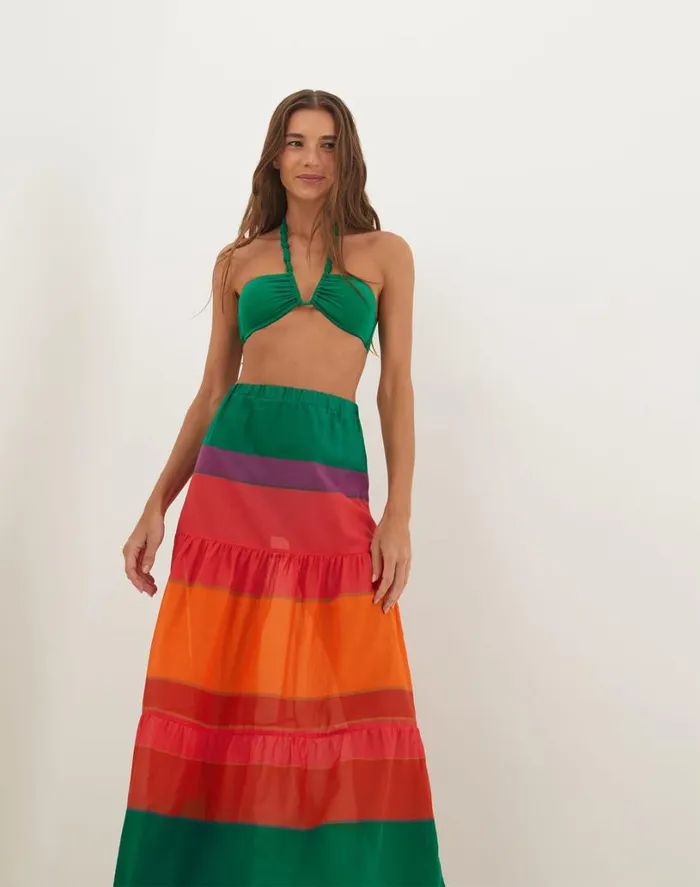 Cover Ups Women ViX Paula Hermanny Helen Long Skirt 8211 Heatwave