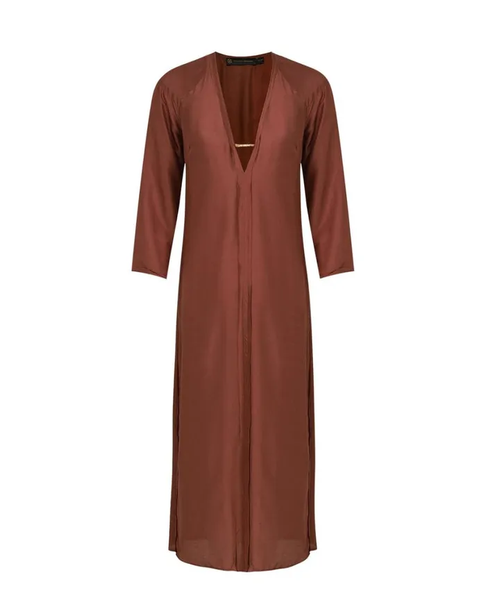 Cover Ups Women ViX Paula Hermanny Julie Long Cover Up 8211 Nutshell