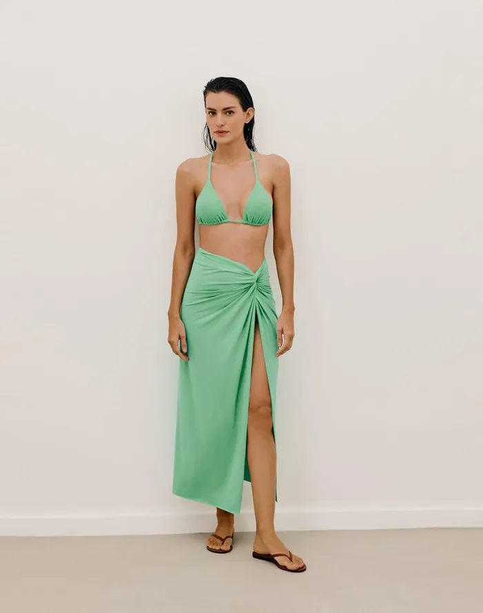 Cover Ups Women ViX Paula Hermanny Karen Midi Skirt 8211 Aqua