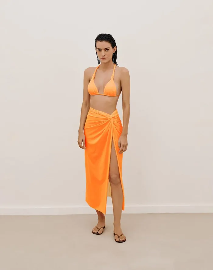 Cover Ups Women ViX Paula Hermanny Karen Midi Skirt 8211 Mandarin