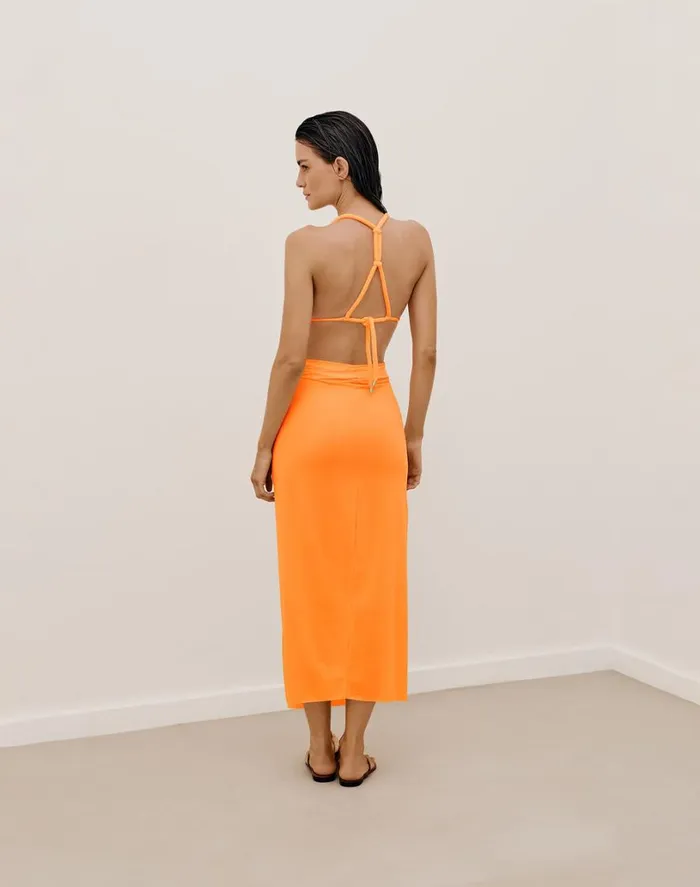 Cover Ups Women ViX Paula Hermanny Karen Midi Skirt 8211 Mandarin