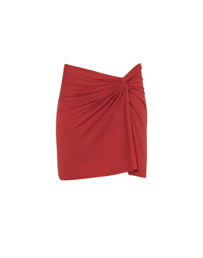 Cover Ups Women ViX Paula Hermanny Karen Mini Pareo Skirt 8211 Brick