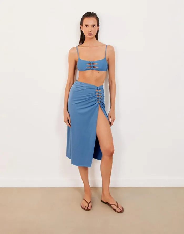 Cover Ups Women ViX Paula Hermanny Megan Midi Skirt 8211 Cave