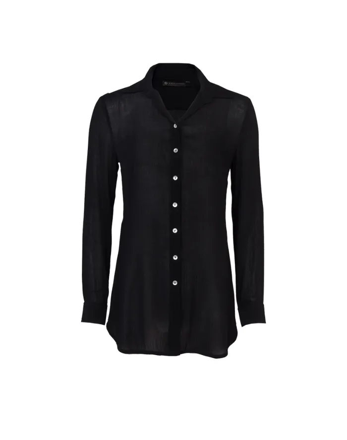 Cover Ups Women ViX Paula Hermanny Mila Blouse Cover Up 8211 Black