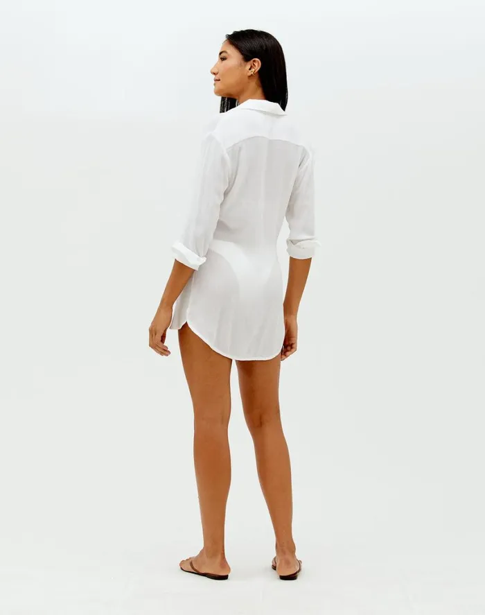 Cover Ups Women ViX Paula Hermanny Mila Blouse Cover Up 8211 Off White