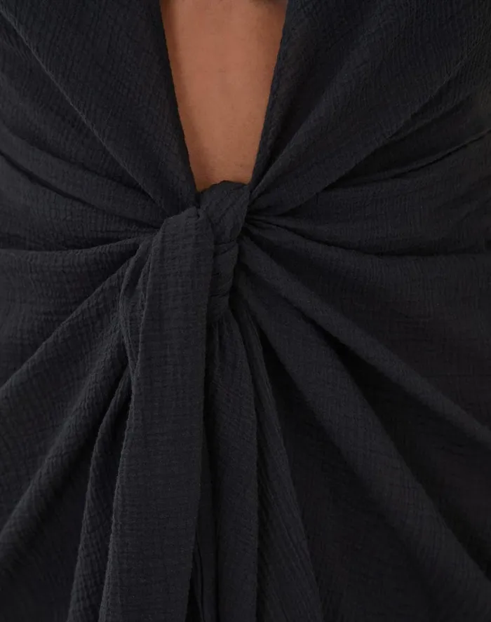 Cover Ups Women ViX Paula Hermanny Mita Short Cover Up 8211 Black