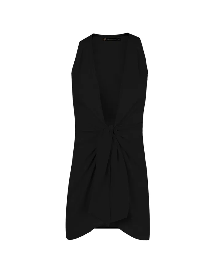 Cover Ups Women ViX Paula Hermanny Mita Short Cover Up 8211 Black