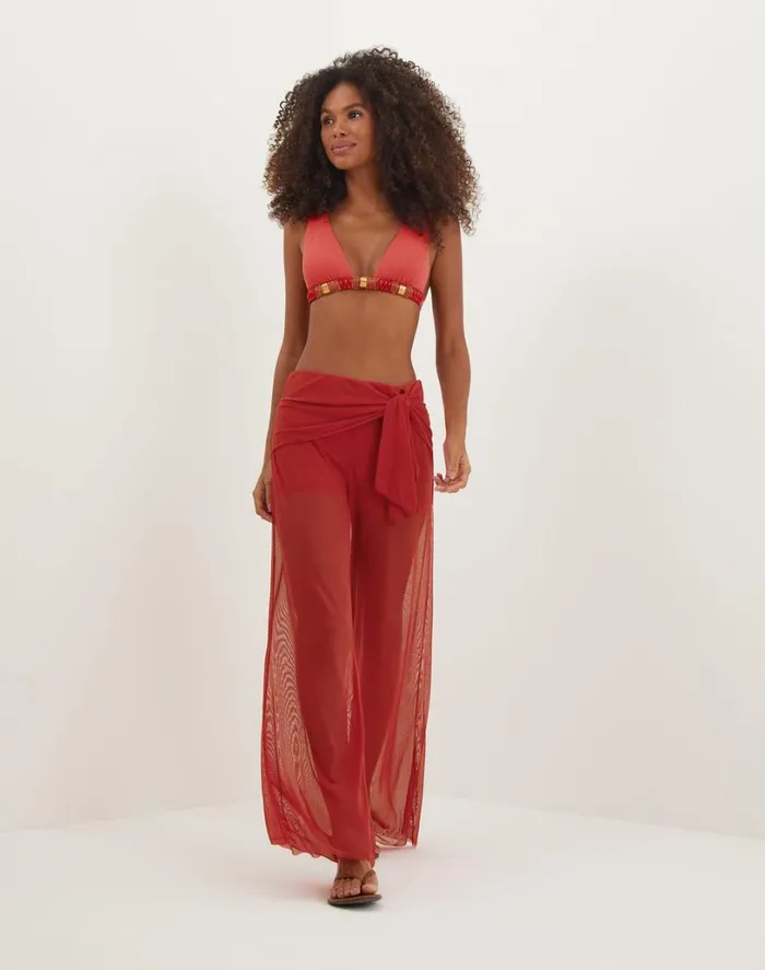 Cover Ups Women ViX Paula Hermanny Nivea Pants 8211 Raspberry