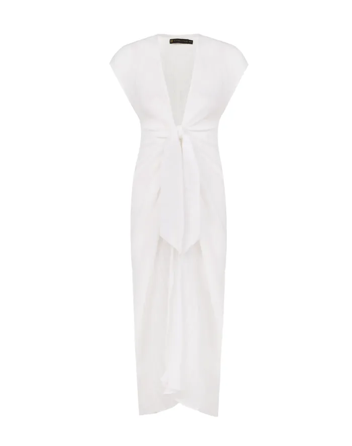 Cover Ups Women ViX Paula Hermanny Sasha Long Caftan 8211 Off White