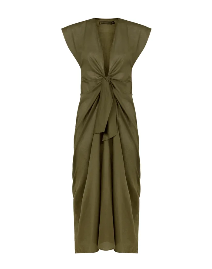 Cover Ups Women ViX Paula Hermanny Sasha Long Cover Up 8211 Evergreen