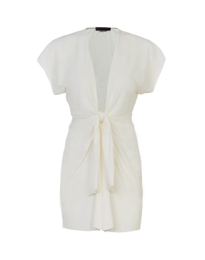 Cover Ups Women ViX Paula Hermanny Sasha Short Cover Up 8211 Off White