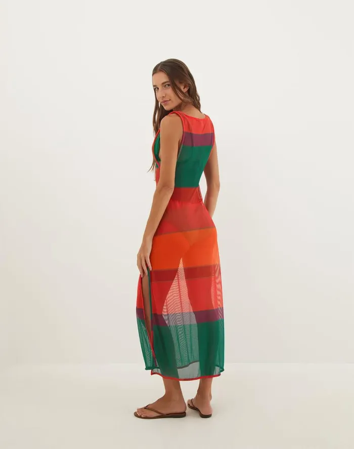 Cover Ups Women ViX Paula Hermanny Twist Long Cover Up 8211 Heatwave