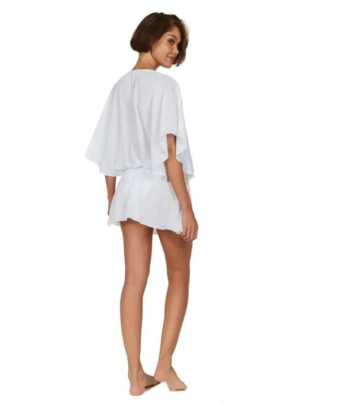 Cover Ups Women ViX Paula Hermanny Vintage Pleats Tunic 8211 White