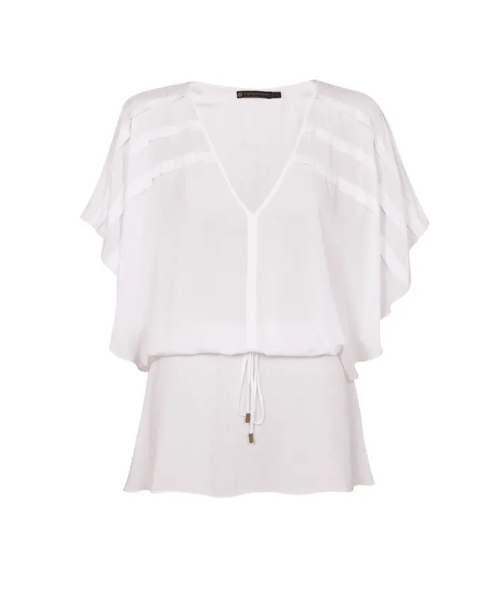 Cover Ups Women ViX Paula Hermanny Vintage Pleats Tunic 8211 White