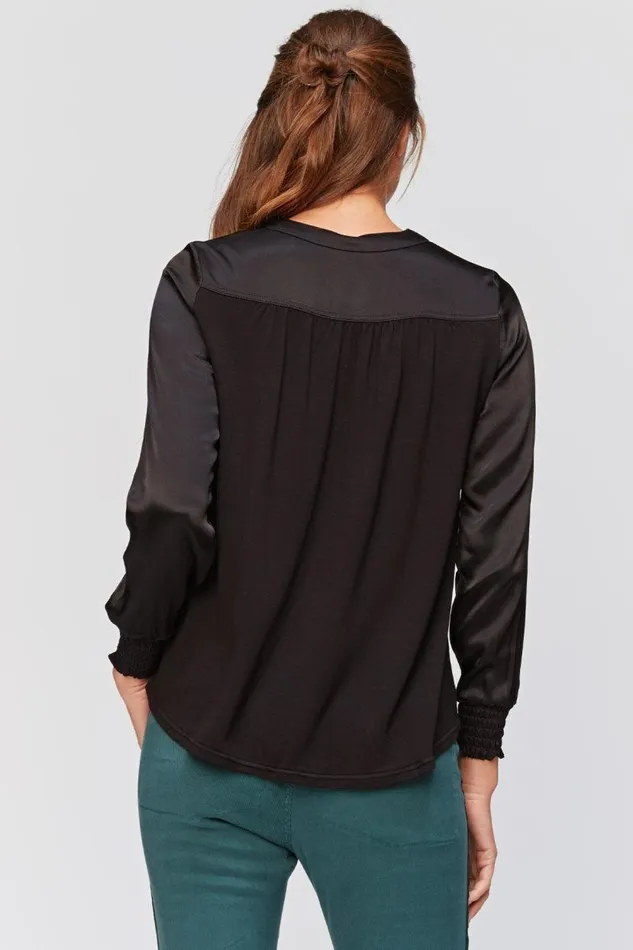 Cuthbert Blouse Black Clothing XCVI ShirtsBlouses