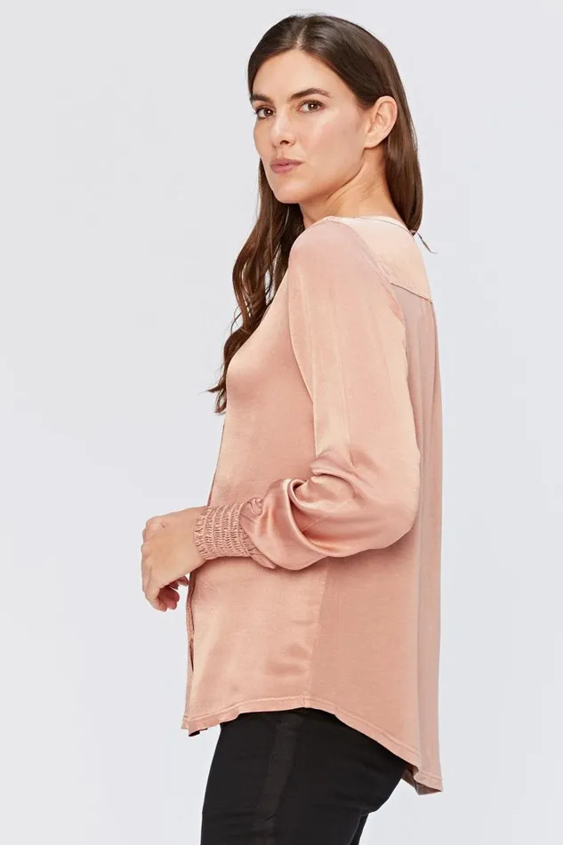 Cuthbert Blouse Palmetto Pink Clothing XCVI ShirtsBlouses